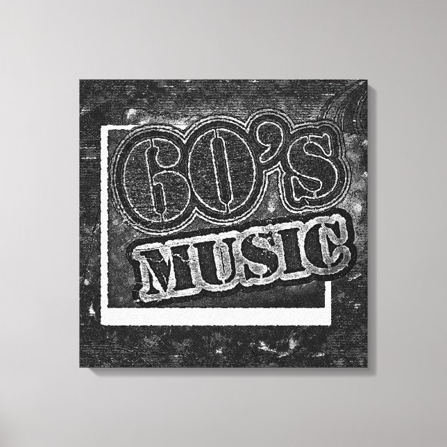 Vintage 60's Music - Wrapped Canvas Print (Front)