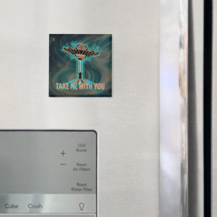 Vintage 60's Style Flying Saucer Magnet