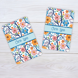 Vintage 60s Vibe Mod Abstract Floral Theme Poker Cards