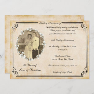 Vintage 60th Anniversary Celebration Invitation