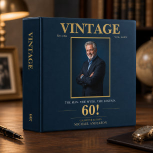 Vintage 60th Birthday Collector Keepsake 3 Ring Binder