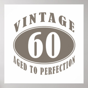 Vintage 60th Birthday Gifts Poster