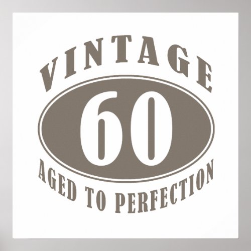 Vintage 60th Birthday Gifts Poster