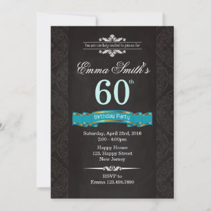 Vintage 60th Birthday Invitation