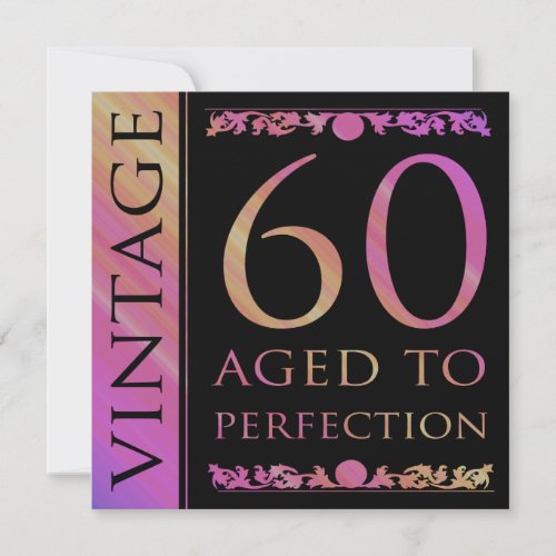 Vintage 60th Birthday Party Invitation