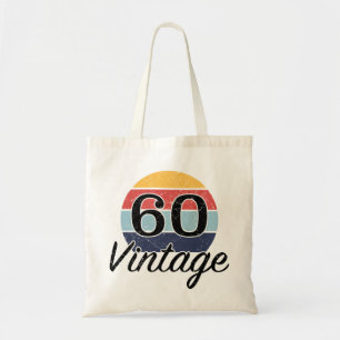 Vintage 60th Birthday Sunset Tote Bag