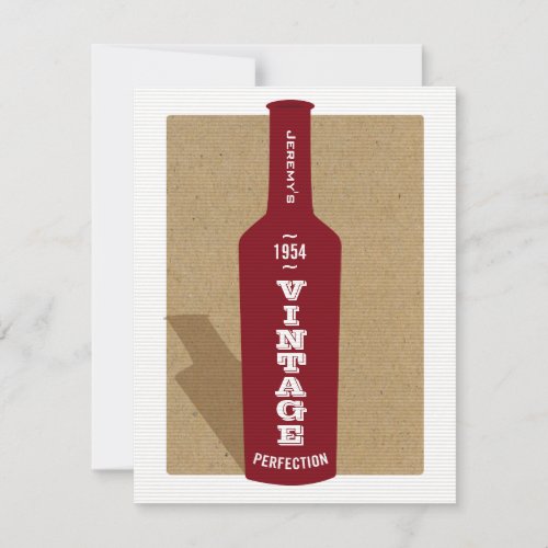 Vintage 60th Birthday Wine Party Invitation