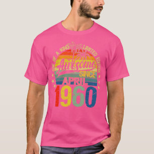 Vintage 62 Years Old April 1960 Decorations 62nd B T-Shirt
