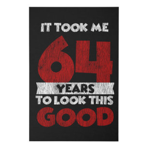Vintage 64 Years Old Funny 64th Birthday Gift Faux Canvas Print