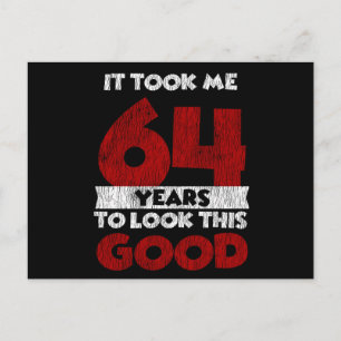 Vintage 64 Years Old Funny 64th Birthday Gift Postcard