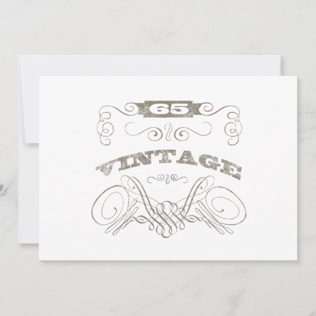 Vintage 65th Birthday Card (Front)