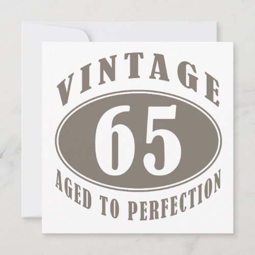 Vintage 65th Birthday Gifts Invitation