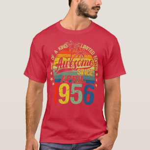 Vintage 66 Years Old April 1956 Decorations 66th B T-Shirt