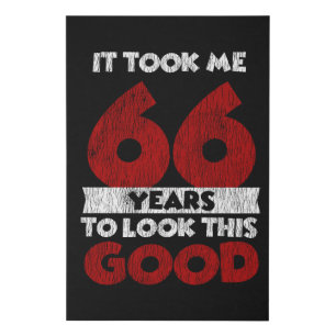 Vintage 66 Years Old Funny 66th Birthday Gift Faux Canvas Print