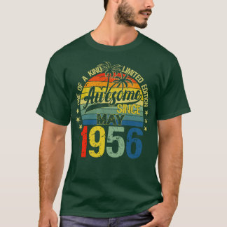 Vintage 66 Years Old May 1956 Decorations 66th Bir T-Shirt