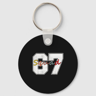 Vintage 67 Numbers 6 7 Brain Rot Meme Funny Six Se Keychain