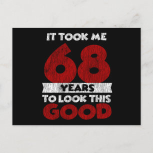 Vintage 68 Years Old Funny 68th Birthday Gift Postcard