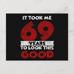 Vintage 69 Years Old Funny 69th Birthday Gift Postcard