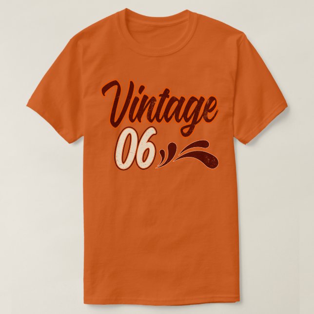 Vintage 6 Years Old Birthday T-Shirt (Design Front)