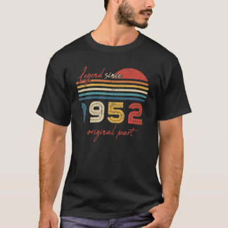 Vintage 70 Birthday Gifts Legend Since 1952 Origin T-Shirt