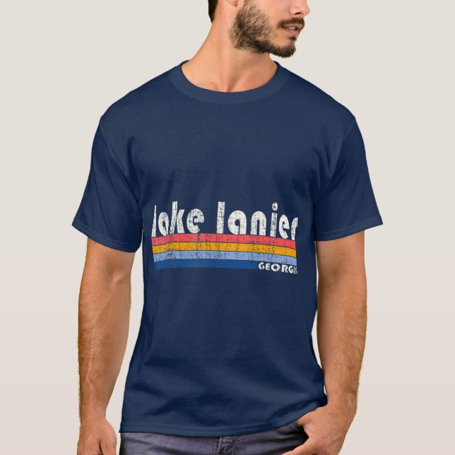 Vintage 70s 80s Style Lake Lanier T-Shirt (Front)