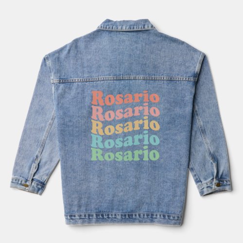 Vintage 70s Argentina Hippie City _ Retro Rosario Denim Jacket