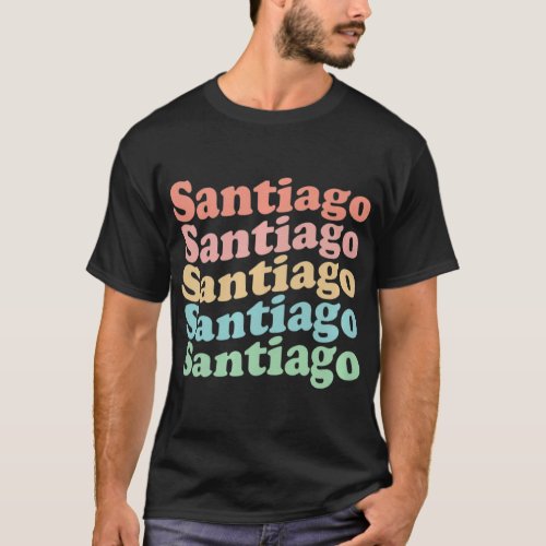 Vintage 70s Chile Hippie City _ Retro Santiago Pr T_Shirt