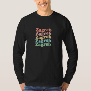 Vintage 70's Croatia Hippie City - Retro Zagreb T-Shirt