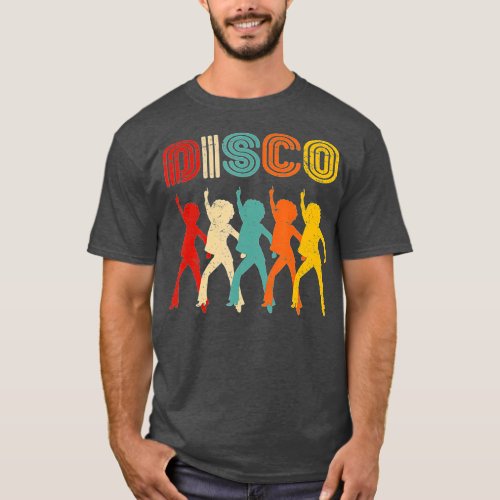 Vintage 70s Disco Themed Retro Disco Dancing 1970s T_Shirt