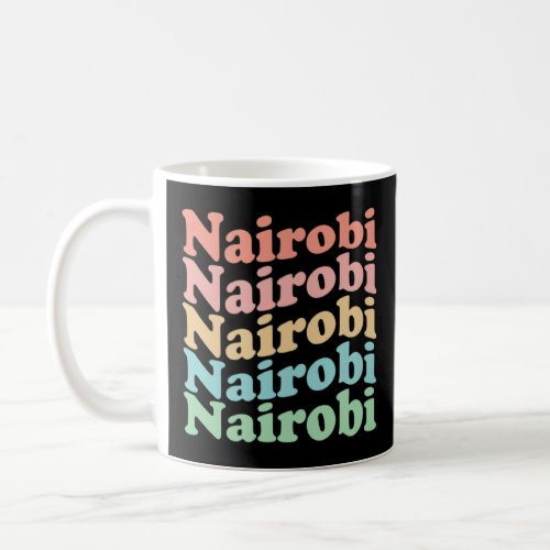 Vintage 70s Kenya Hippie City _ Retro Nairobi  Coffee Mug