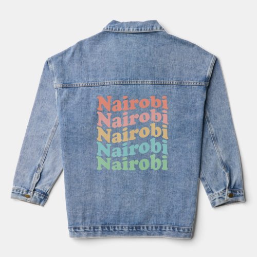 Vintage 70s Kenya Hippie City _ Retro Nairobi  Denim Jacket