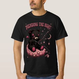 Vintage 70s Mending The Night Bear Design . T-Shirt