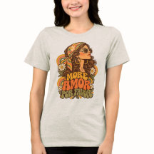 Vintage 70s More Amor Por Favor Hippie Girl Groovy
