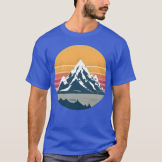 Vintage 70s Mountainscape at Sunset family T-Shirt