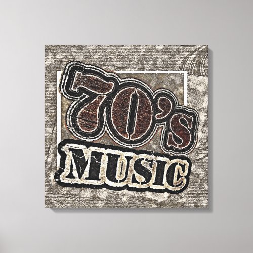 Vintage 70s Music _ Wrapped Canvas