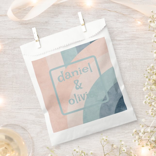 Vintage 70s Rainbow Wedding Favor Bag (Clipped)