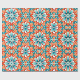 Vintage 70s Retro Hippie Style Flower Power Boho Wrapping Paper