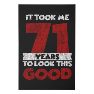 Vintage 71 Years Old Funny 71st Birthday Gift Faux Canvas Print