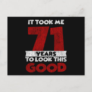 Vintage 71 Years Old Funny 71st Birthday Gift Postcard