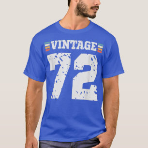 Vintage 72 Year Old Happy 72nd Birthday Fun Sports T-Shirt