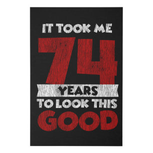 Vintage 74 Years Old Funny 74th Birthday Gift Faux Canvas Print