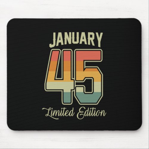 Vintage 75th Birthday January 1945 Sports Gift Mouse Pad