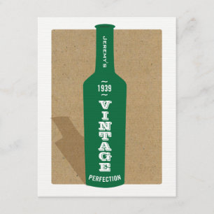 Vintage 75th Birthday Wine Party Invitation