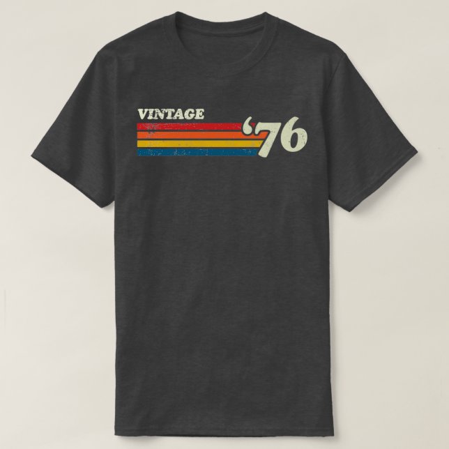 VINTAGE 76 RETRO STRIPES T-Shirt (Design Front)