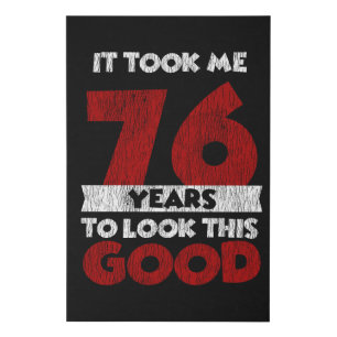 Vintage 76 Years Old Funny 76th Birthday Gift Faux Canvas Print