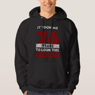 Vintage 76 Years Old Funny 76th Birthday Gift Hoodie