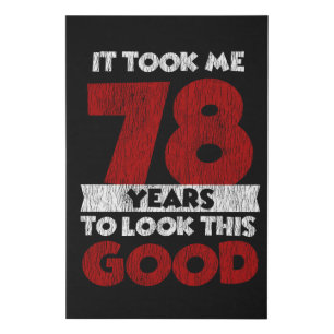Vintage 78 Years Old Funny 78th Birthday Gift Faux Canvas Print