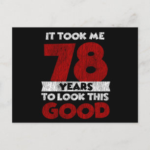 Vintage 78 Years Old Funny 78th Birthday Gift Postcard