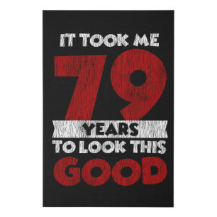 Vintage 79 Years Old Funny 79th Birthday Gift Faux Canvas Print