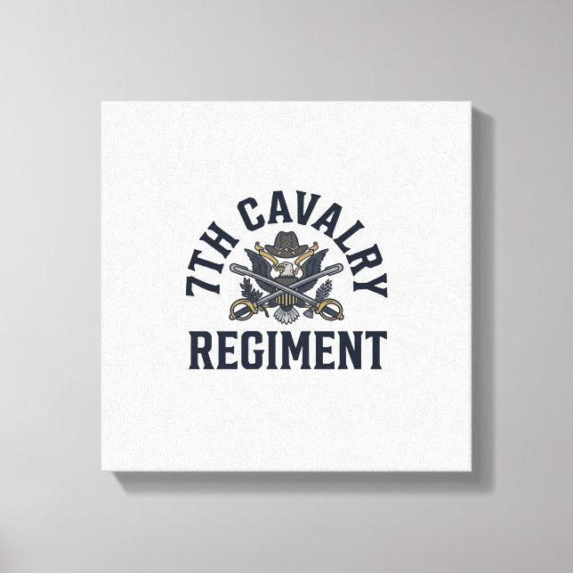 Vintage 7th Cavalry Regiment Chest Print Design_1 (Front)